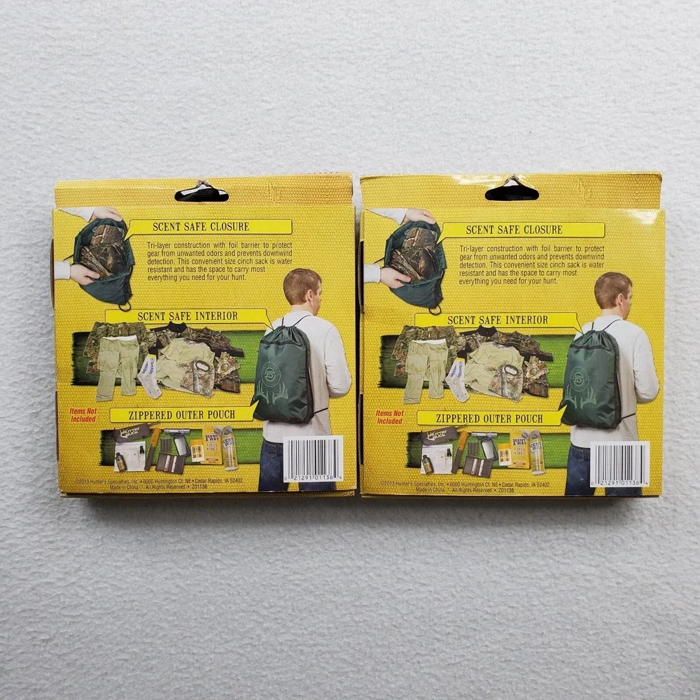 Hunters Specialties Bag Scent Safe Gear Pack‎ Scent Free Water Resistant Lot 2